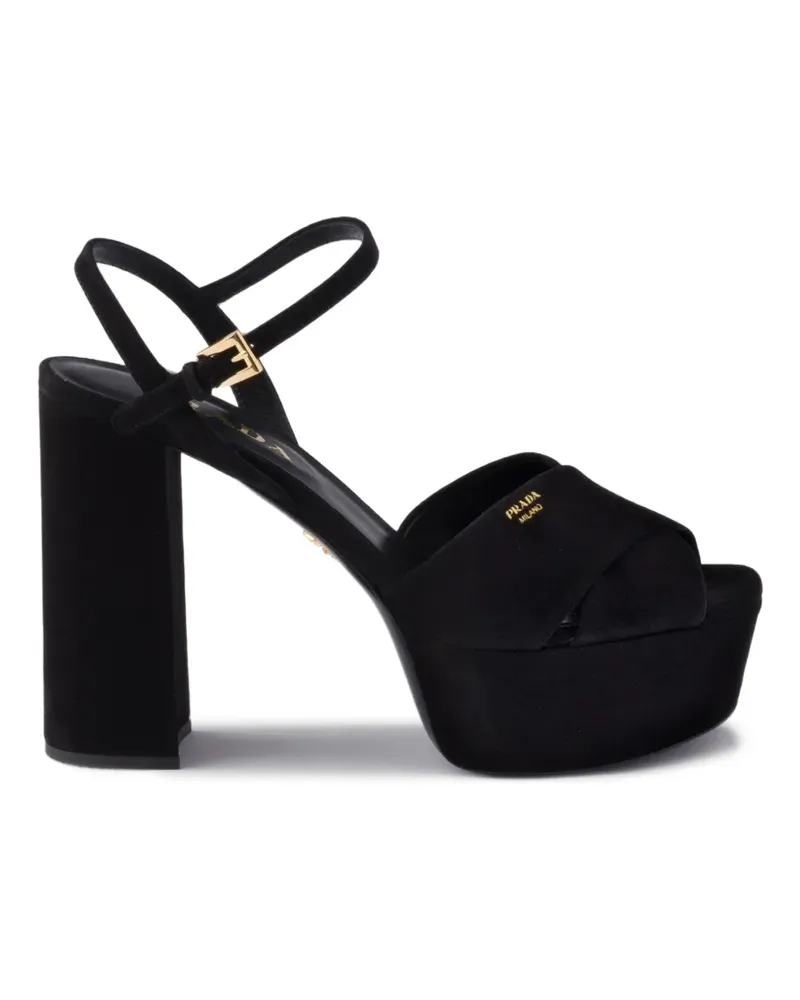 Prada suede platform sandals - Schwarz Schwarz