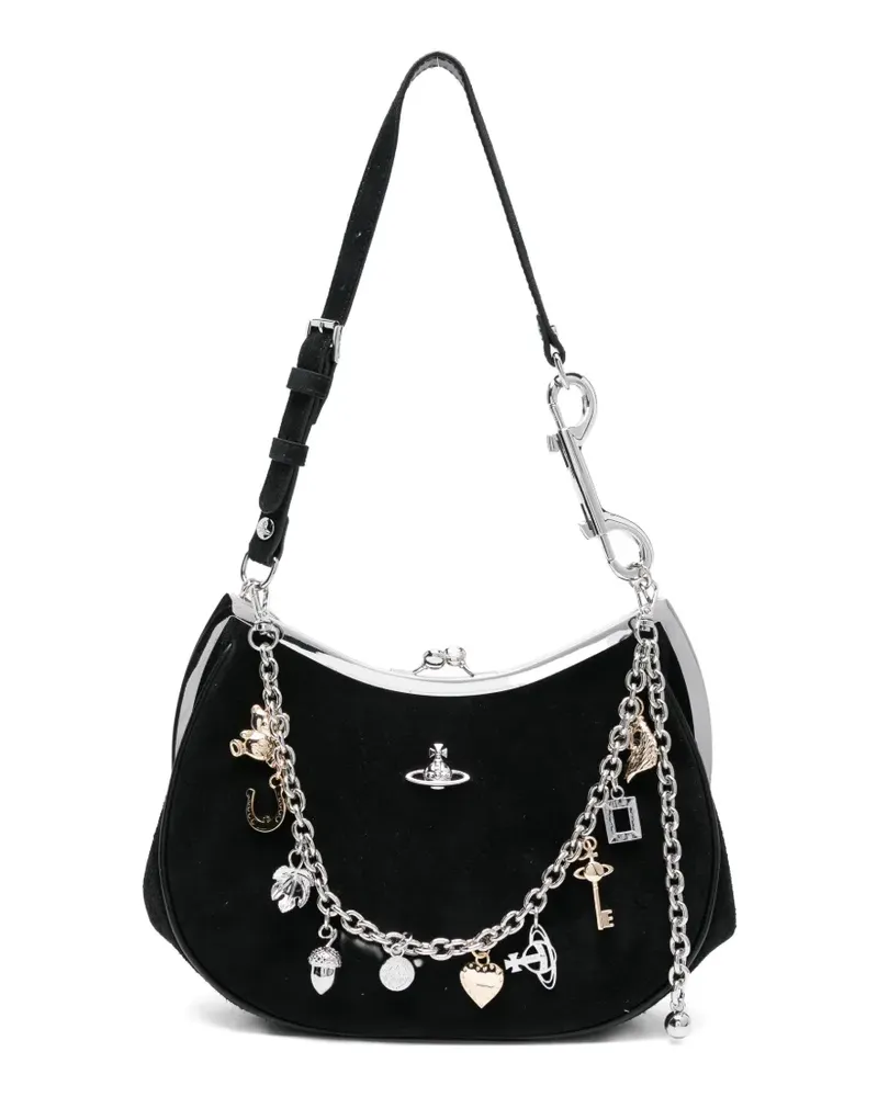 Vivienne Westwood Charm Frame Schultertasche - Schwarz Schwarz