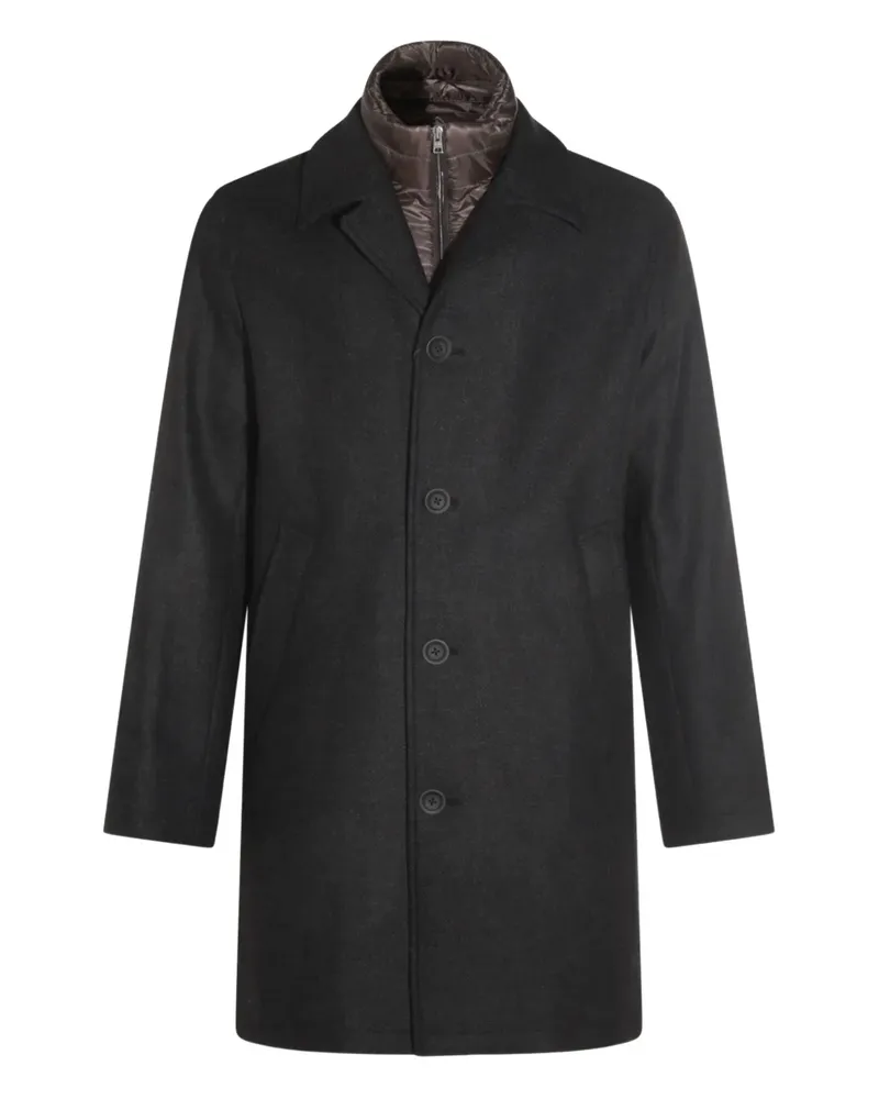 Herno Mantel mit abnehmbarem Futter - Schwarz Schwarz