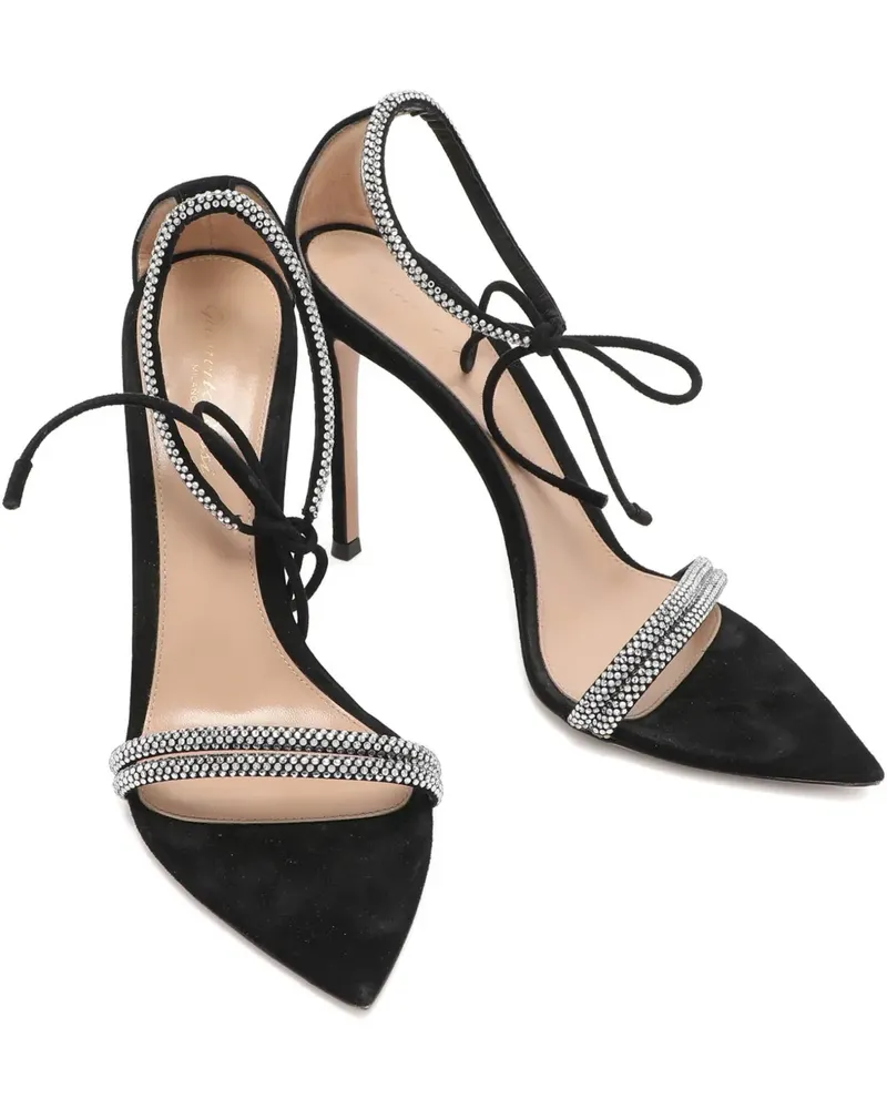 Gianvito Rossi Montecarlo Sandalen mit Kristallen - Schwarz Schwarz