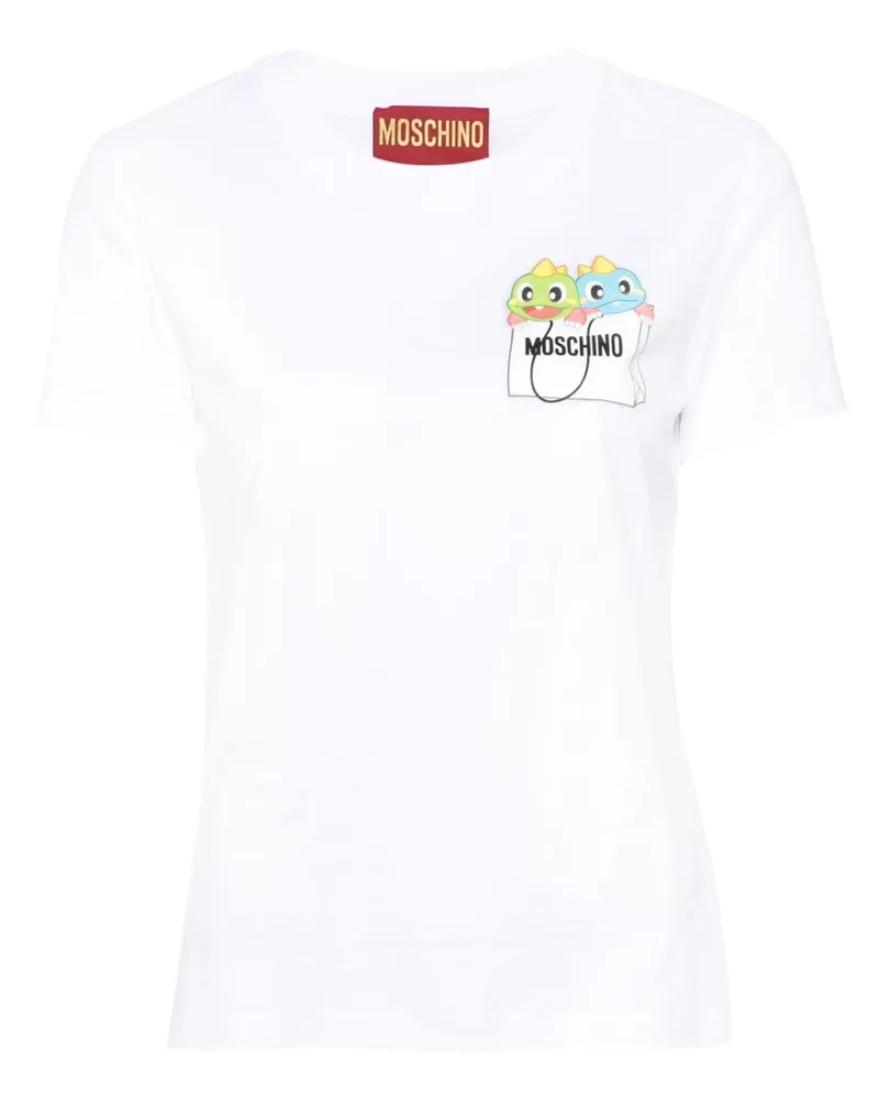 Moschino Puzzle Bobble T-Shirt Weiß