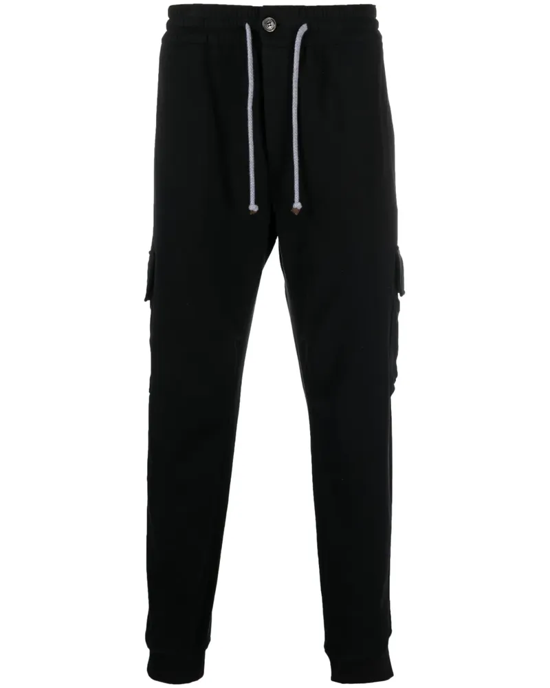 Brunello Cucinelli Cargohose mit Kordelzug - Schwarz Schwarz