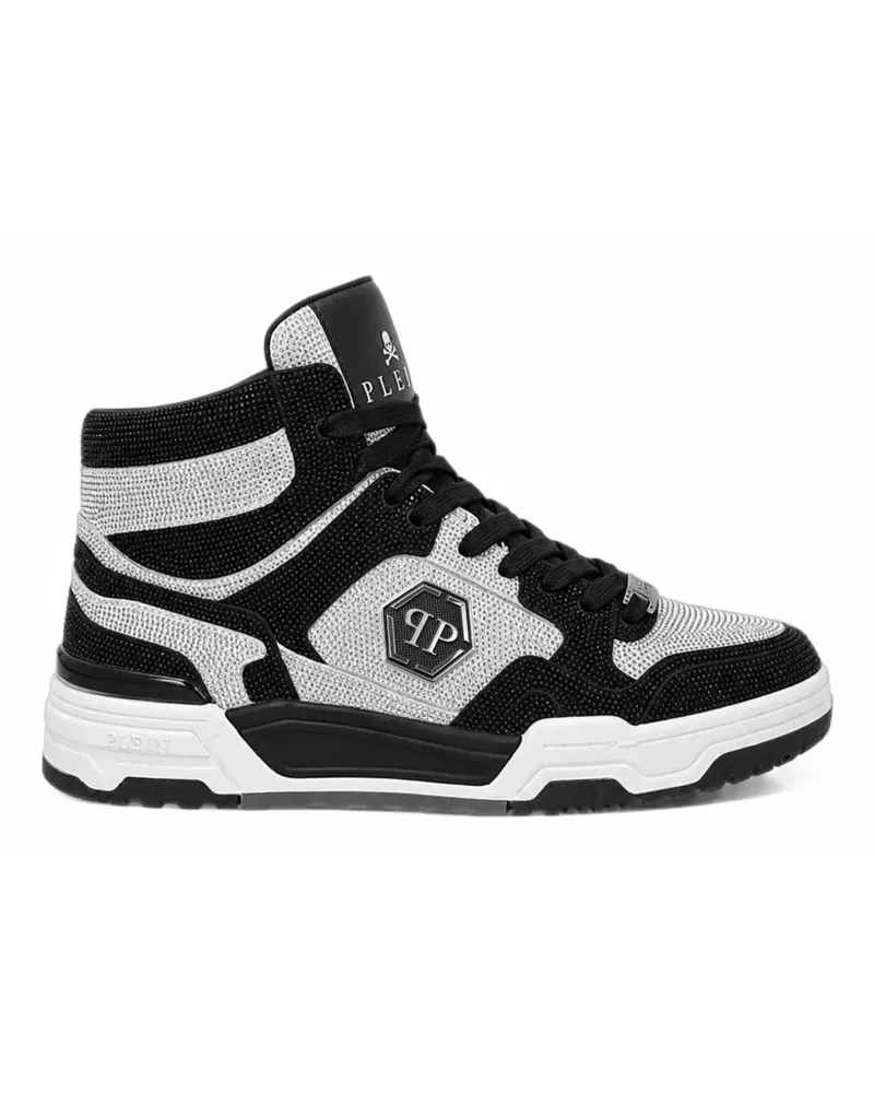 Philipp Plein Mid-Top Predator V2 Strass Sneakers - Schwarz Schwarz