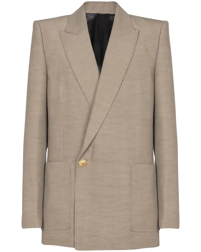Balmain Meliertes Sakko - Nude Nude