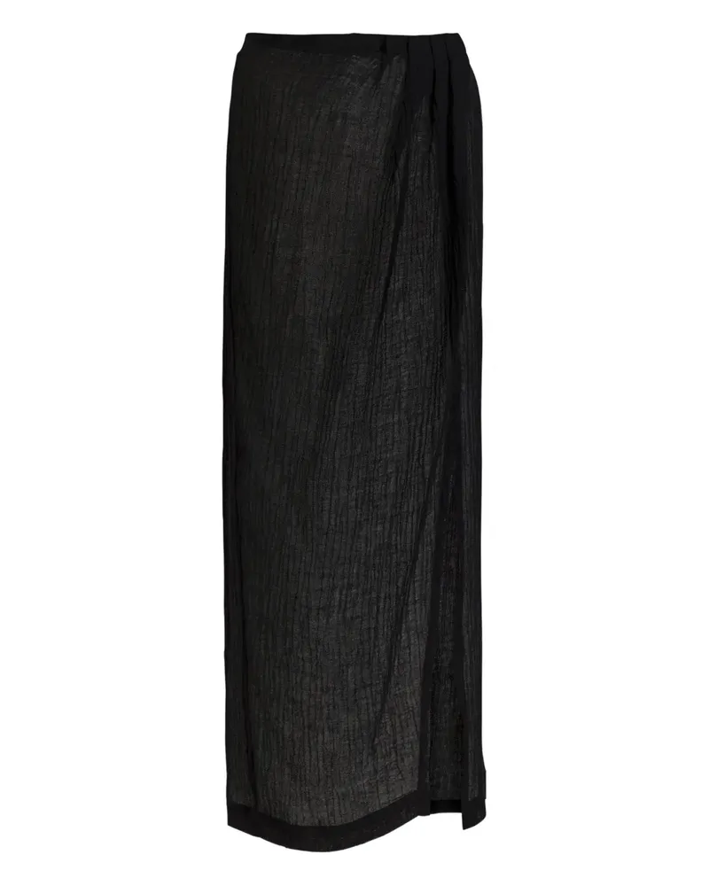Lisa Marie Fernandez textured sarong skirt - Schwarz Schwarz