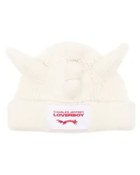 Charles Jeffrey Loverboy Chunky Beanie mit Drache Weiß