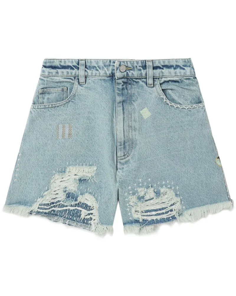 Sea Jeans-Shorts im Distressed-Look Blau
