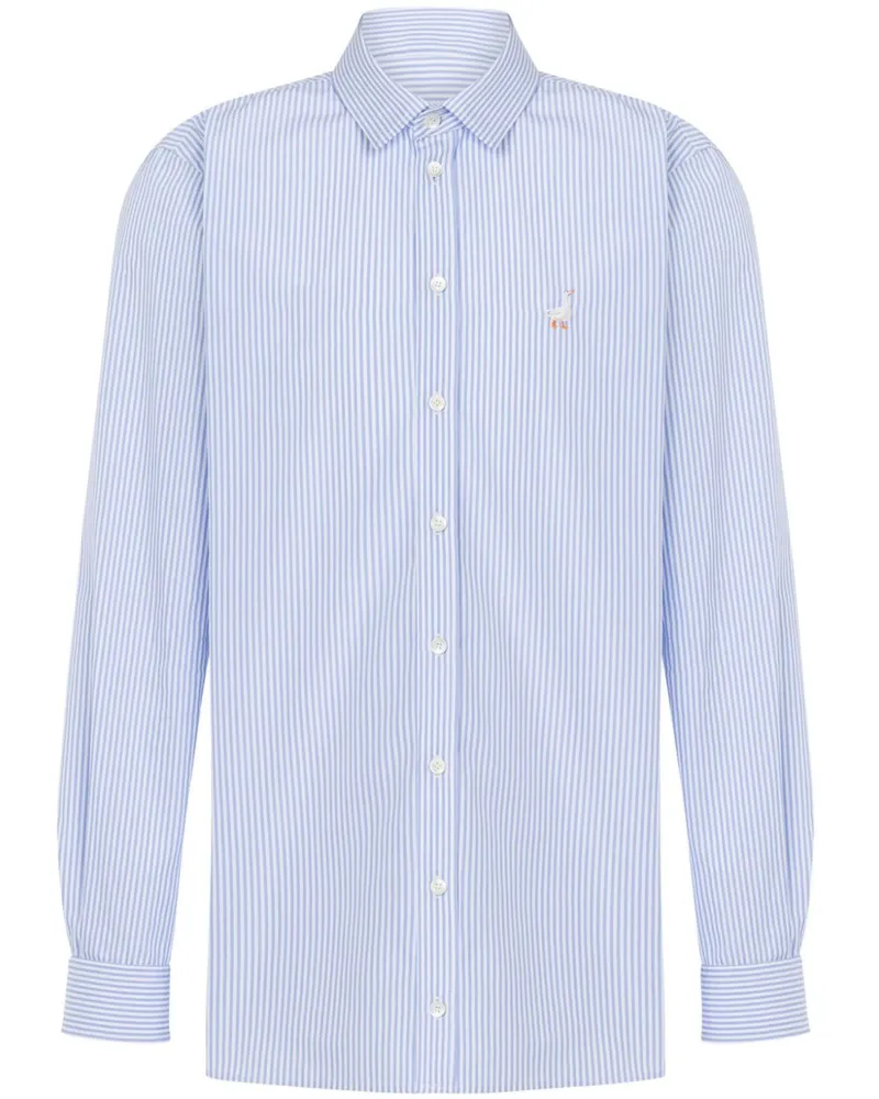 Moschino Gestreiftes Hemd - Blau Blau