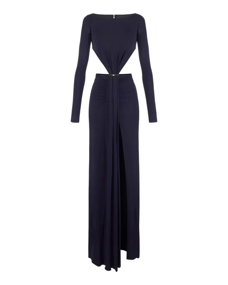 Elisabetta Franchi Kleid aus Jersey mit Cut-Outs - Blau Blau