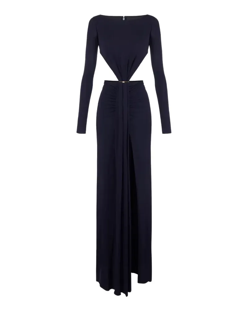 Elisabetta Franchi Kleid aus Jersey mit Cut-Outs - Blau Blau