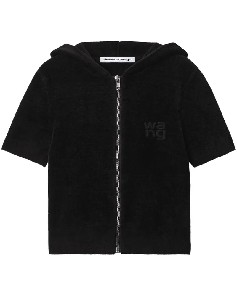 Alexander Wang Hoodie mit Logo-Prägung Schwarz