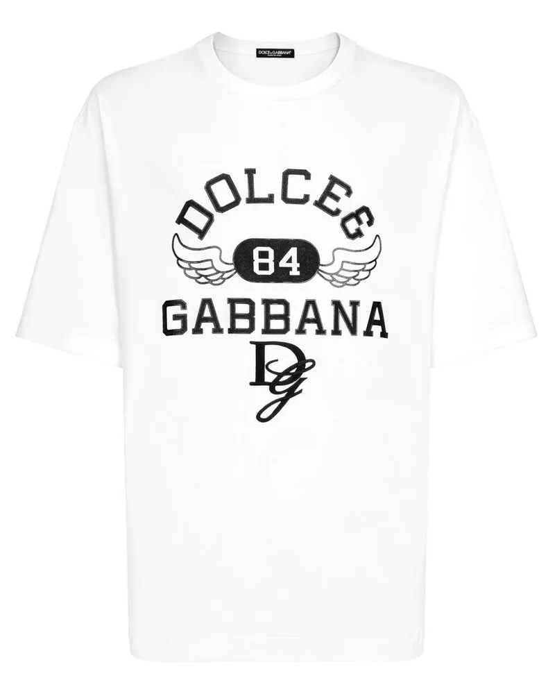Dolce & Gabbana T-Shirt mit Logo-Print - Weiß Weiß