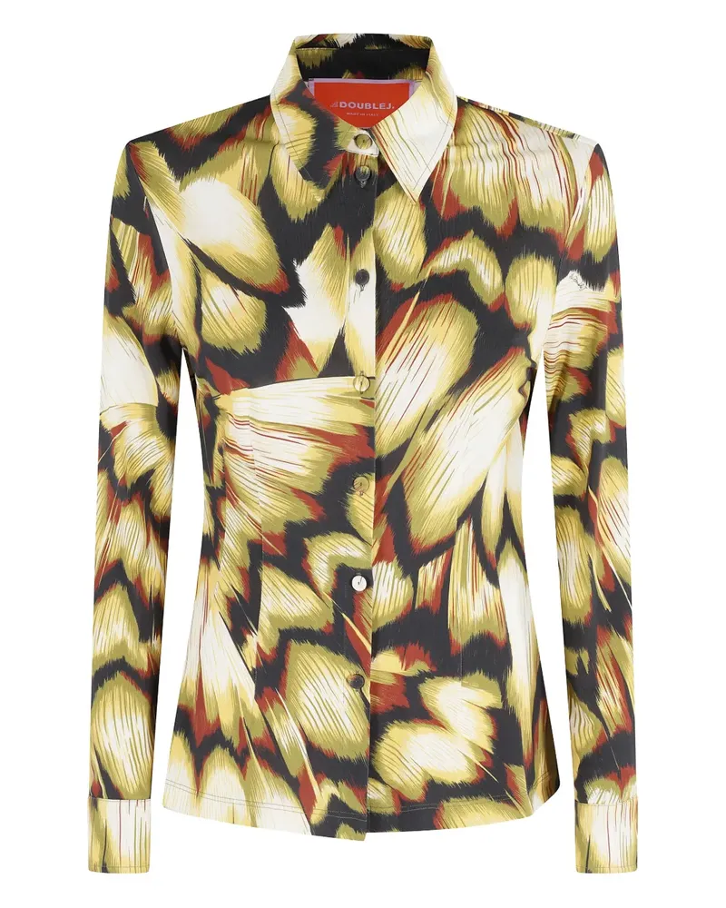 La DoubleJ abstract-print shirt - Grün Grün