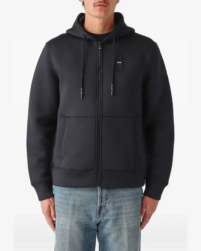 Blauer Colby zip-up drawstring hoodie - Schwarz Schwarz