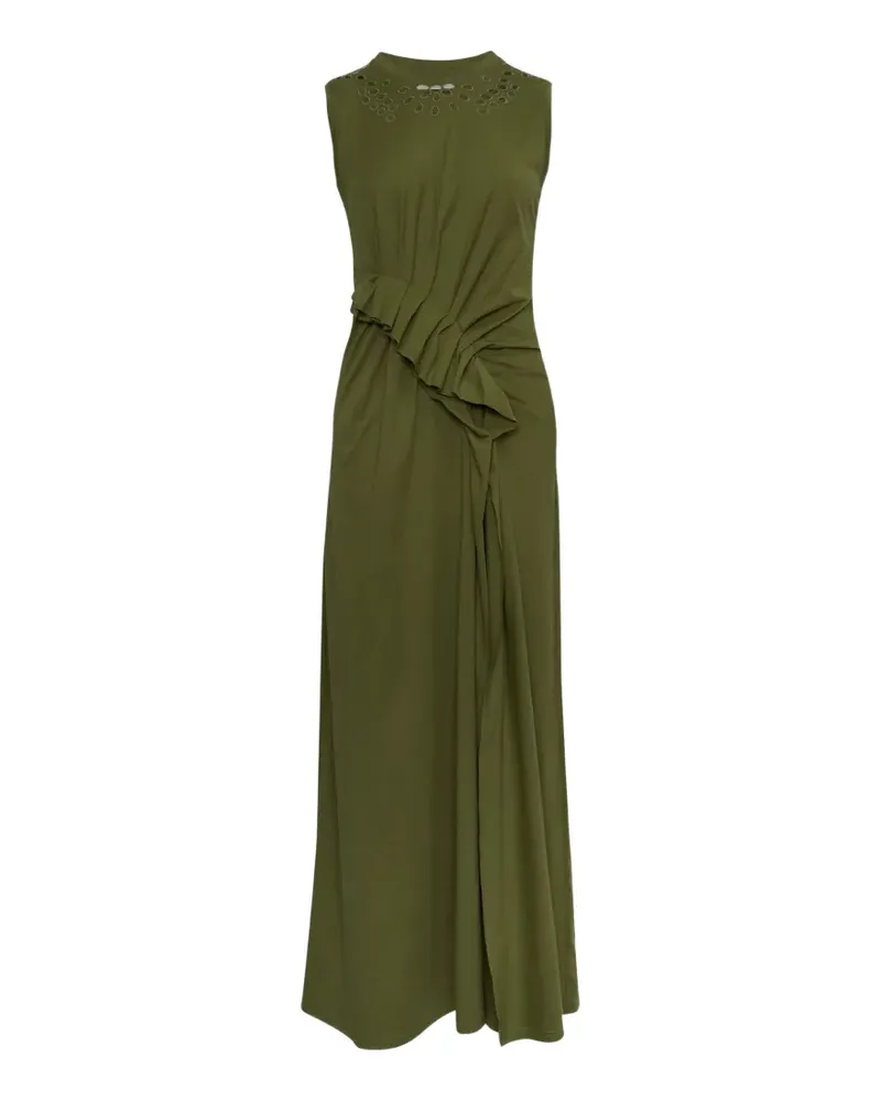 Ulla Johnson Jeune ruffled eyelet-embellished midi dress - Grün Grün