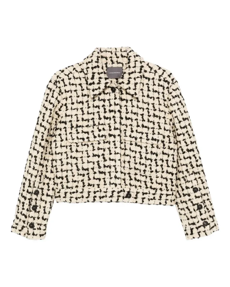 Lorena Antoniazzi tweed cropped jacket - Nude Nude