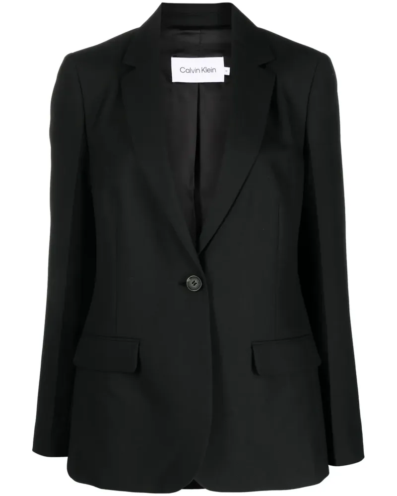 Calvin Klein Einreihiger Blazer - Schwarz Schwarz