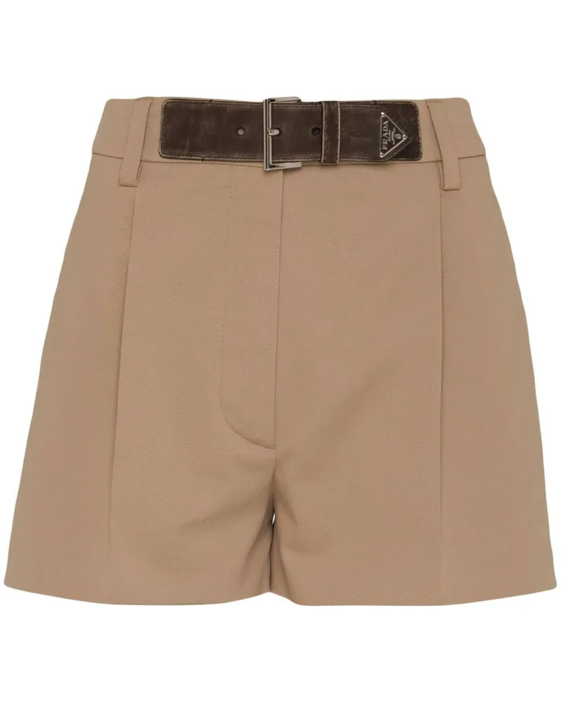 Prada Shorts mit Gürtel - Braun Braun