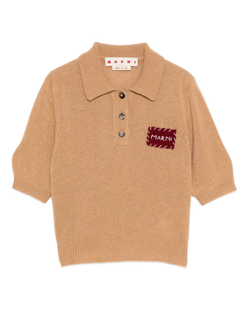 Marni Poloshirt mit aufgesetzter Tasche - Nude Nude