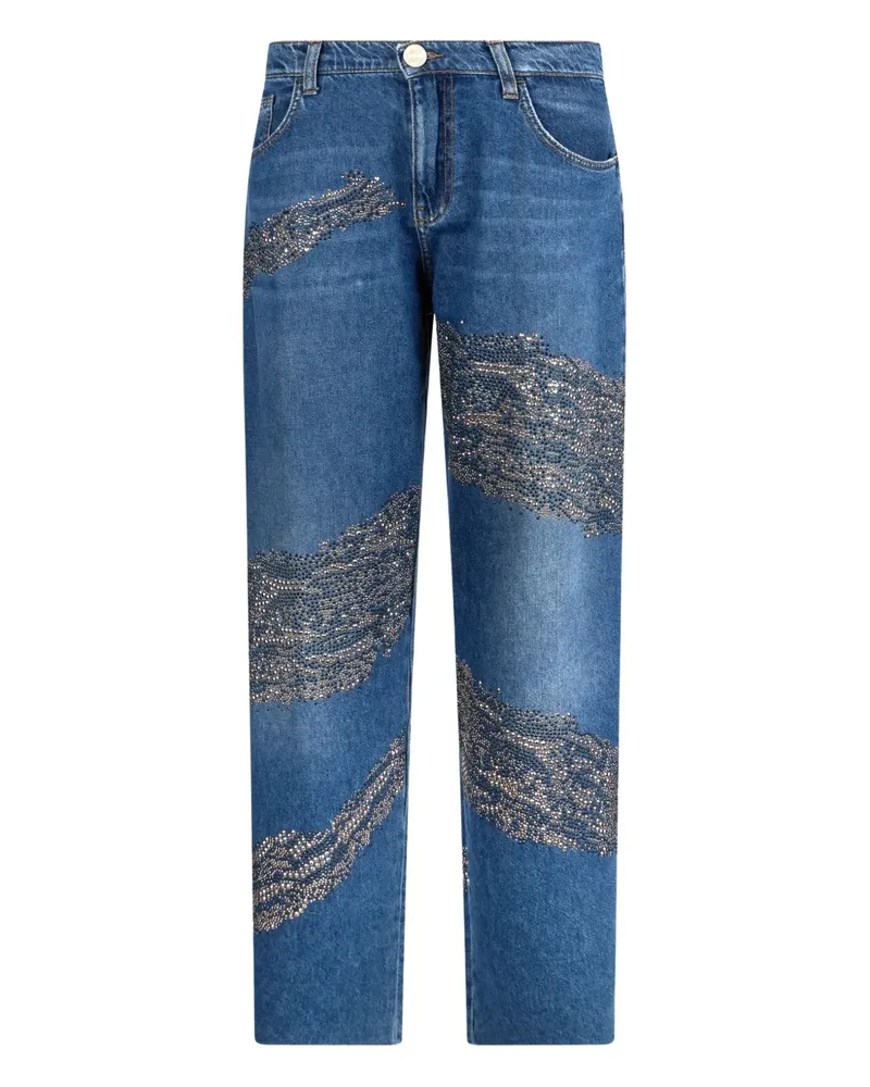 Liu Jo Strassverzierte Jeans - Blau Blau