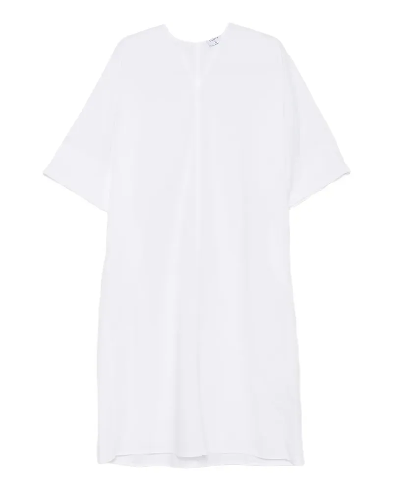 Filippa K V-neck short-sleeve mini dress - Weiß Weiß