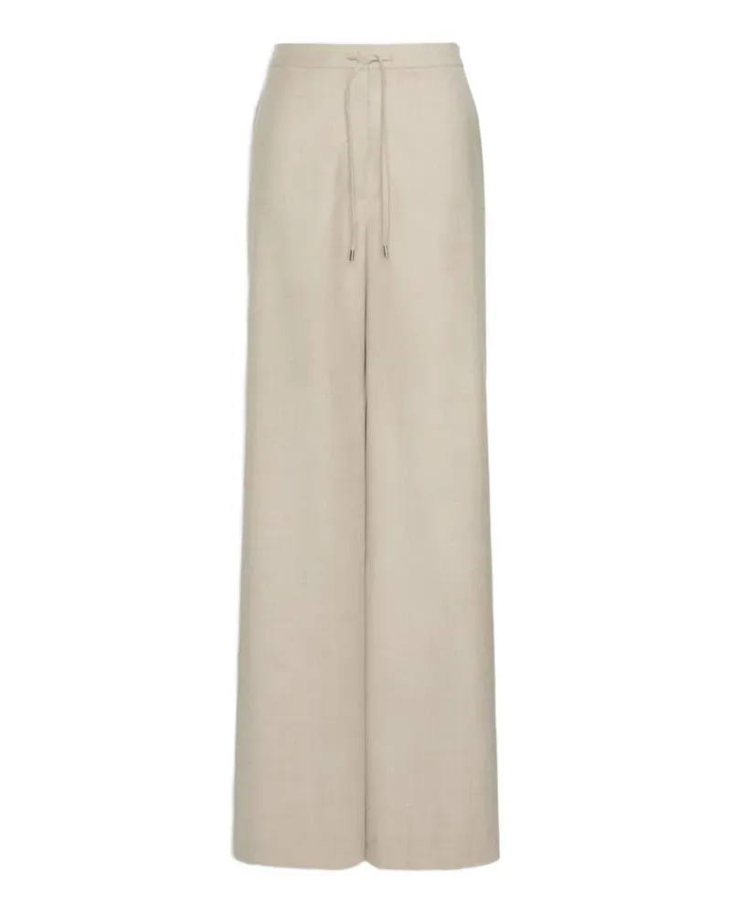 Max Mara wool flannel joggers - beige - Nude Nude