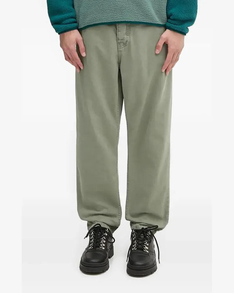 Carhartt WIP Straight-Leg-Jeans mit Logo-Patch - Grün Grün