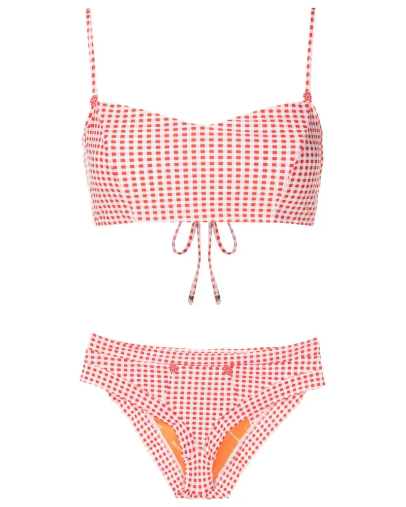 Amir Slama Karierter Bikini - Rot Rot
