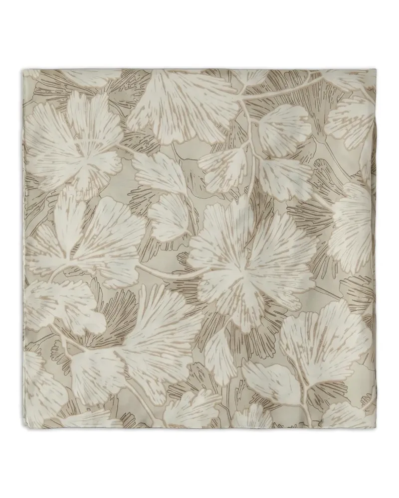 Brunello Cucinelli Seidenschal mit Blumenprint - Nude Nude