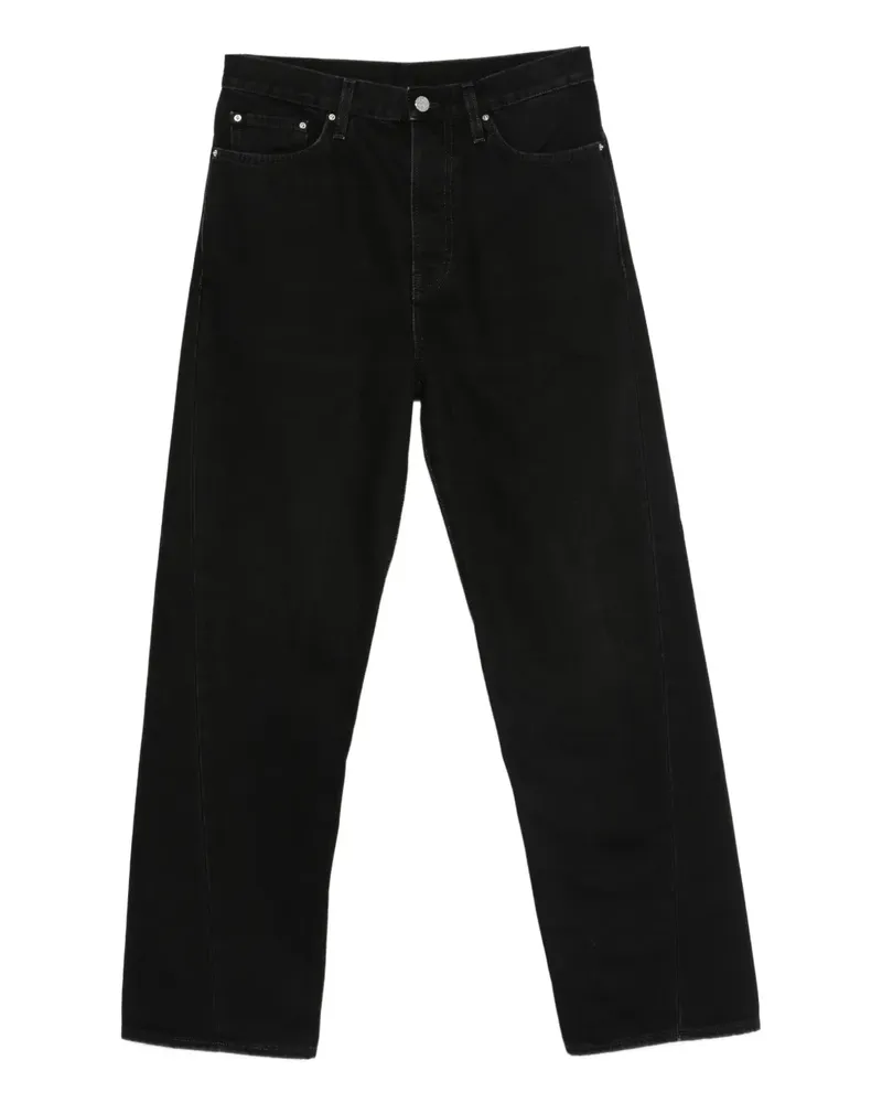 Totême Hose mit Logo-Gravur - Schwarz Schwarz