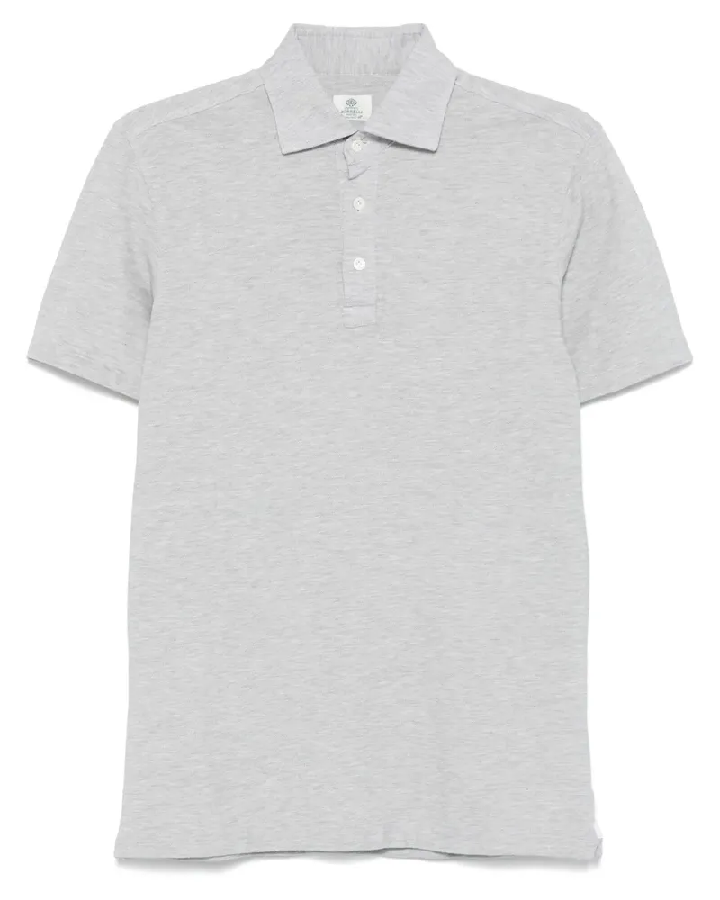 Luigi Borrelli Meliertes Poloshirt - Grau Grau