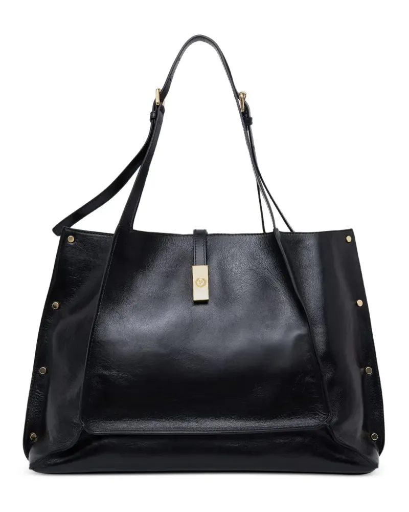 Pollini Austin Schultertasche mit Nieten - Schwarz Schwarz