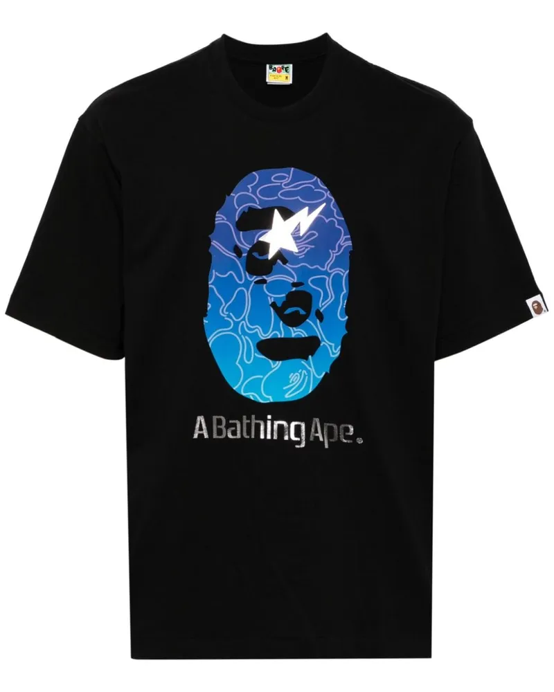 BAPE T-Shirt mit Logo-Print - Schwarz Schwarz