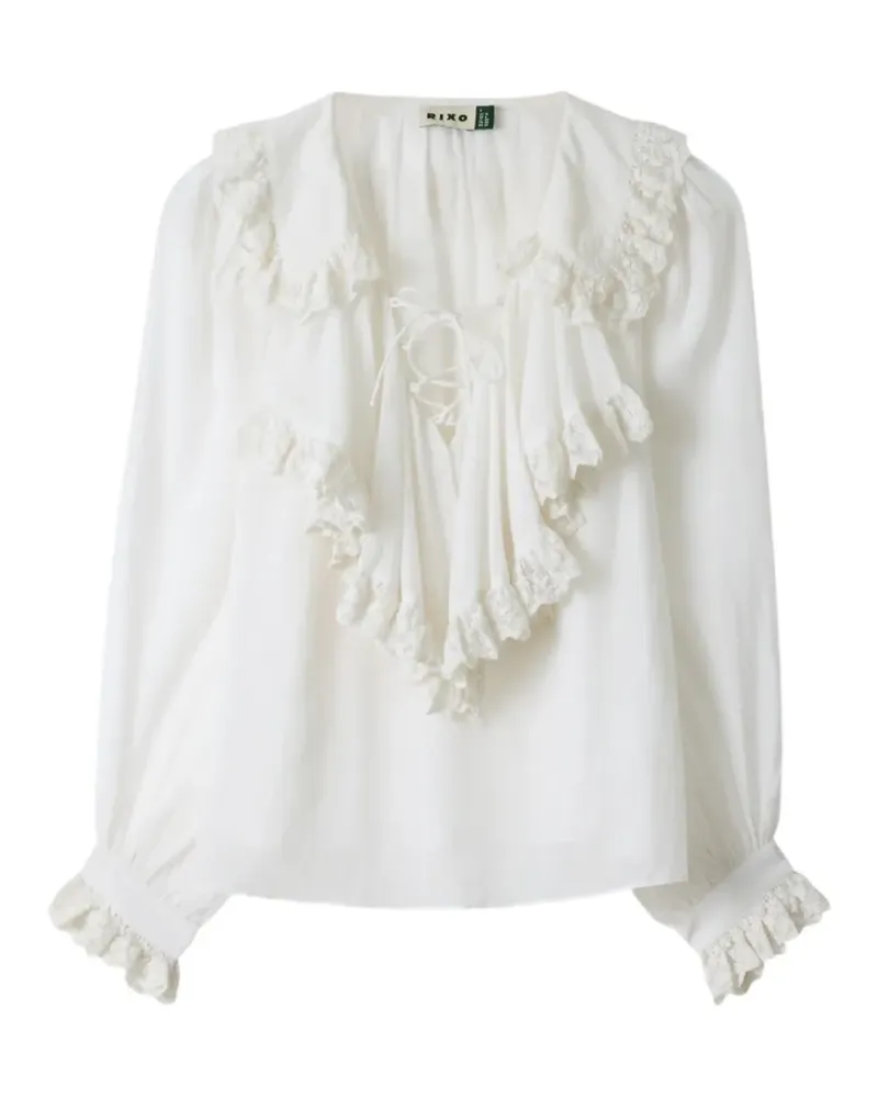 RIXO Milia blouse - Weiß Weiß