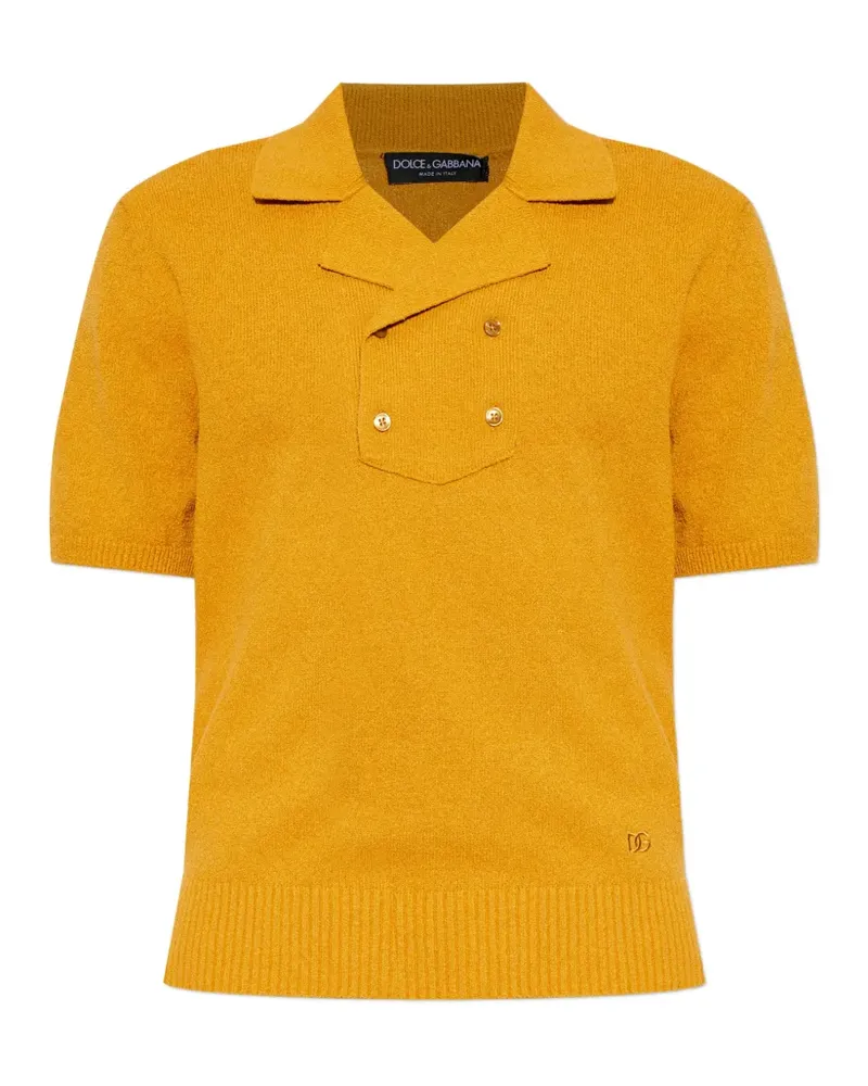 Dolce & Gabbana button short sleeve T-shirt - Gelb Gelb