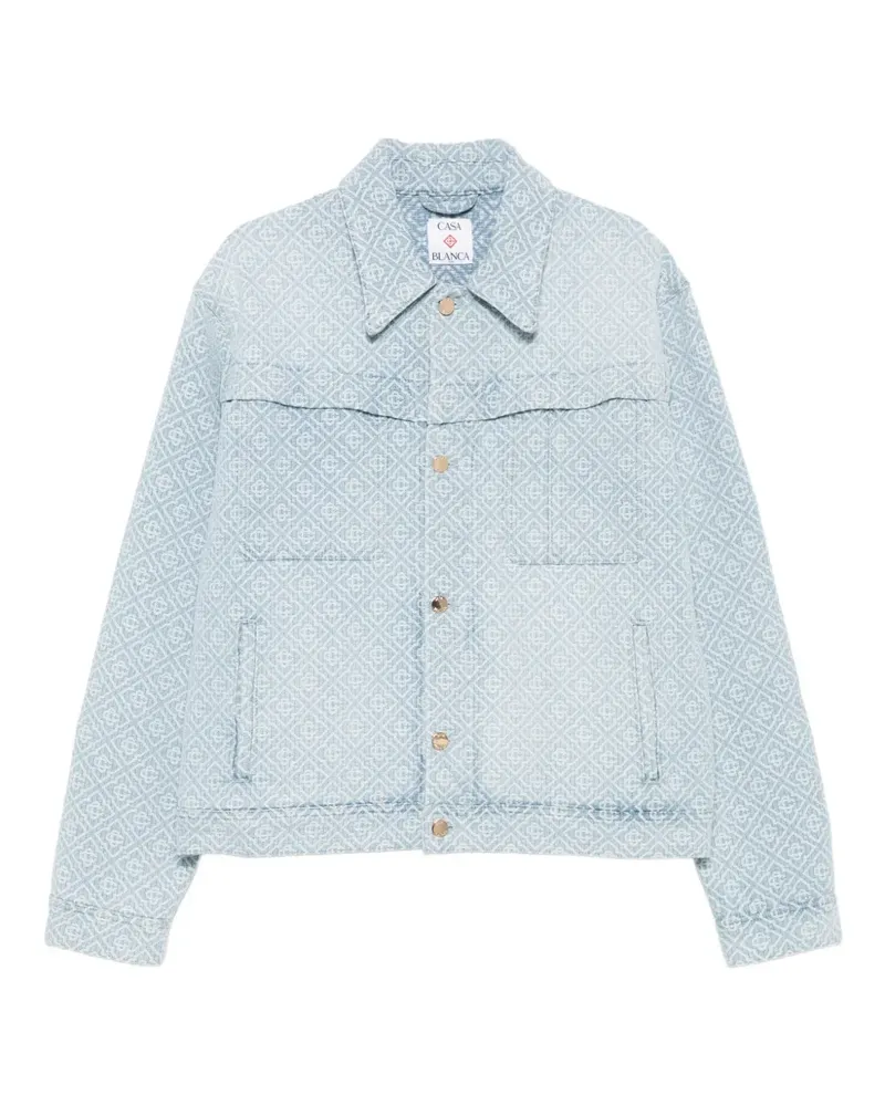Casablanca Paris Jacke mit Monogrammmuster - Blau Blau