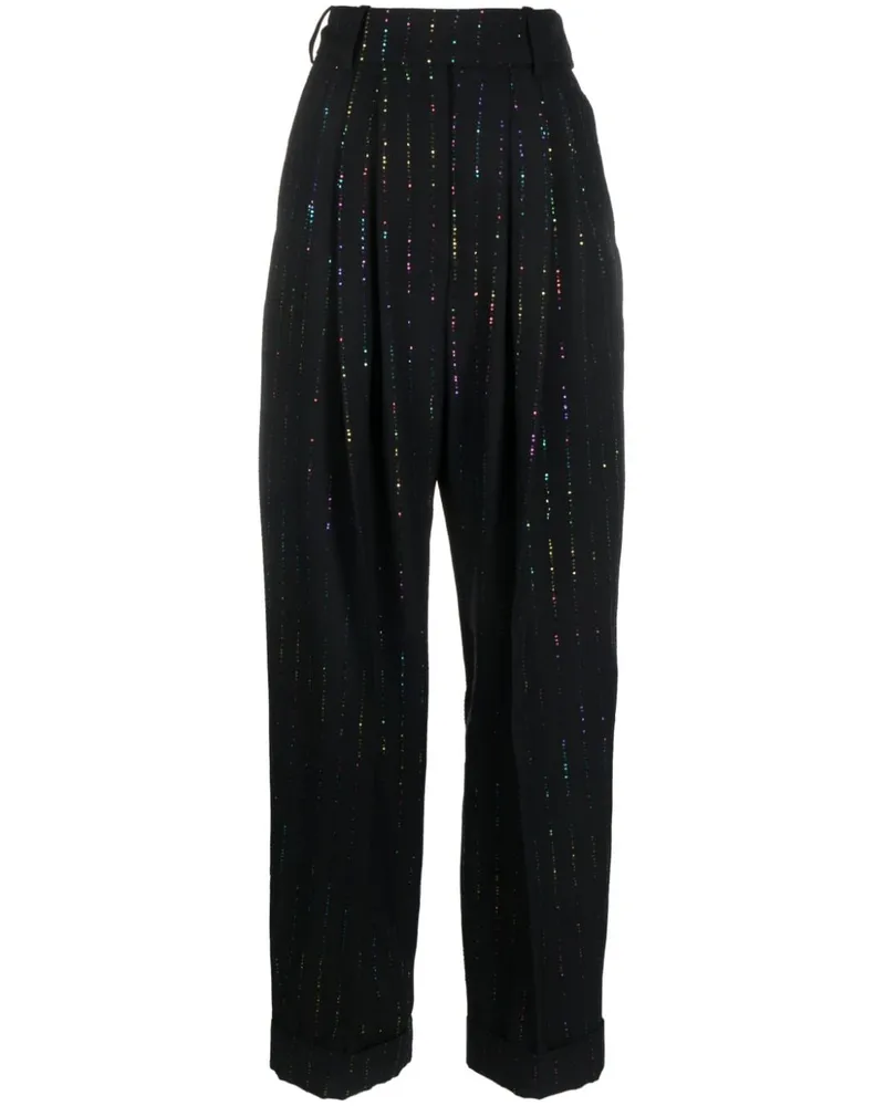 Alexandre Vauthier Hose mit hohem Bund - Schwarz Schwarz