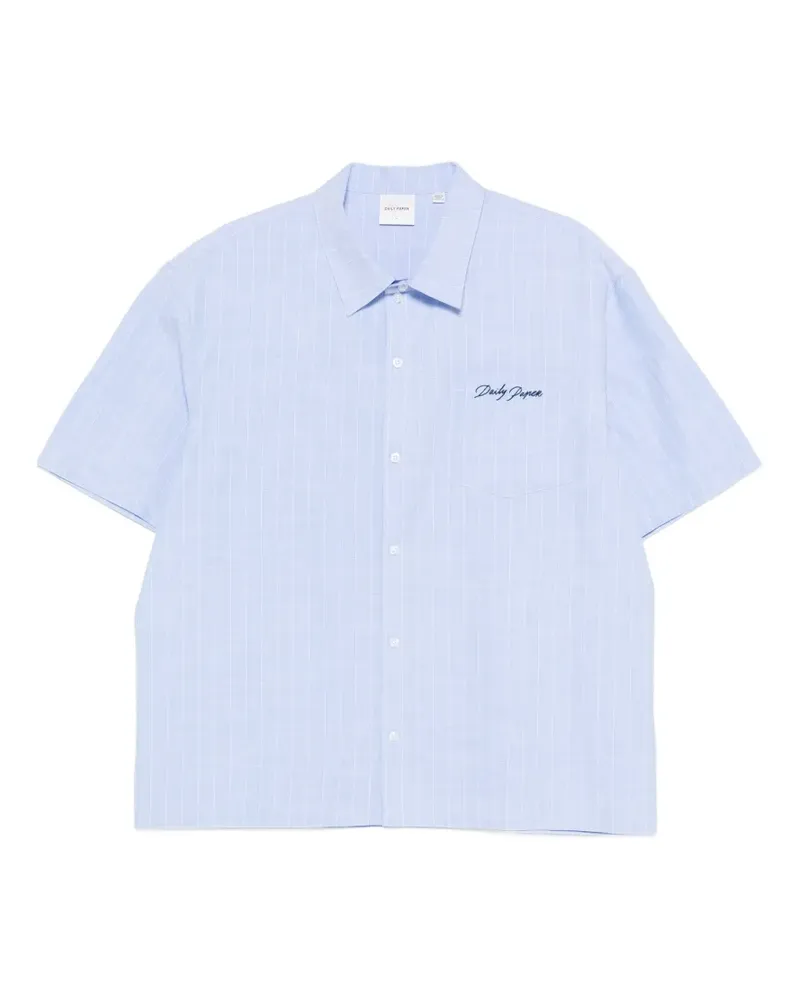 Daily Paper striped patch-pocket shirt - Blau Blau