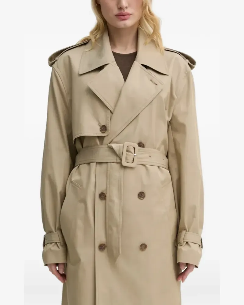 Filippa K belted double-breasted trench coat - Nude Nude