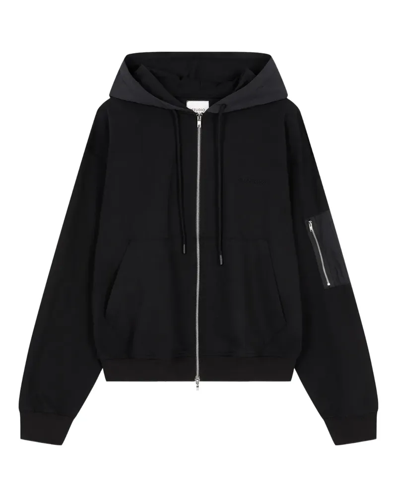 STUDIO TOMBOY Kapuzenjacke mit Reißverschluss - Schwarz Schwarz