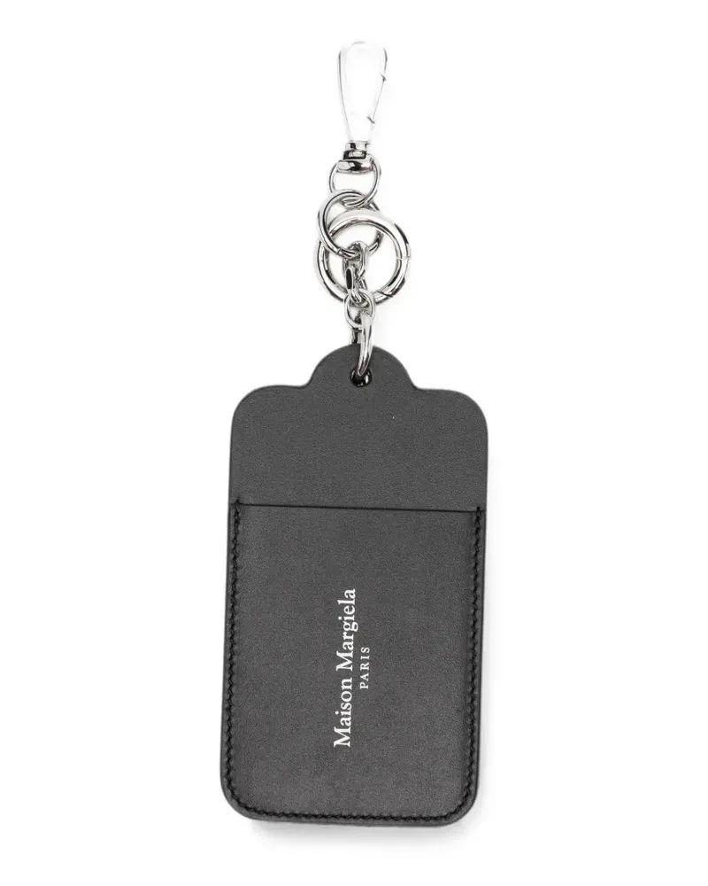 Maison Margiela Schlüsselanhänger mit Logo-Print - Schwarz Schwarz