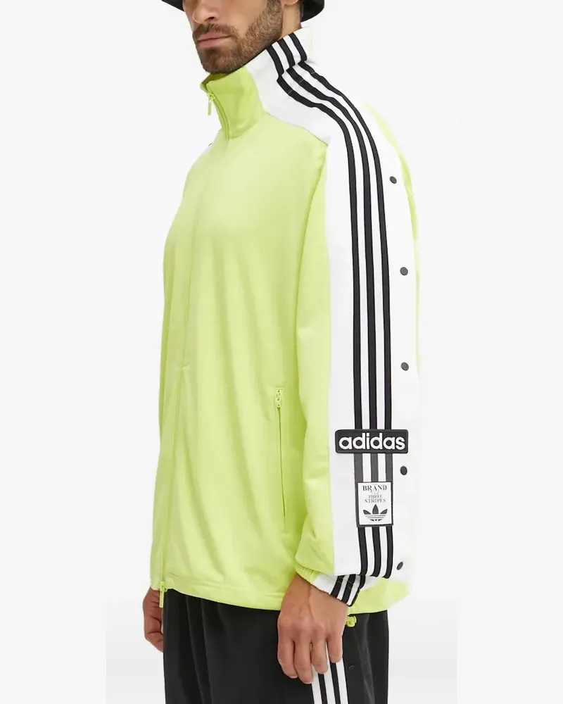 adidas three-stripe-detail zip-up sweatshirt - Grün Grün