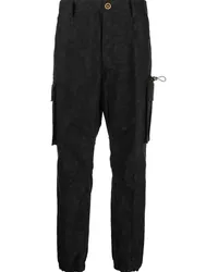 Versace Tapered-Cargohose mit Barocco-Motiv Grau