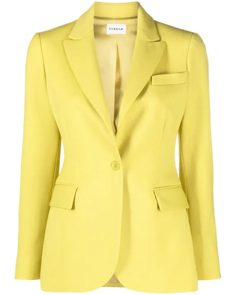P.A.R.O.S.H. Blazer mit fallendem Revers - Grün Grün