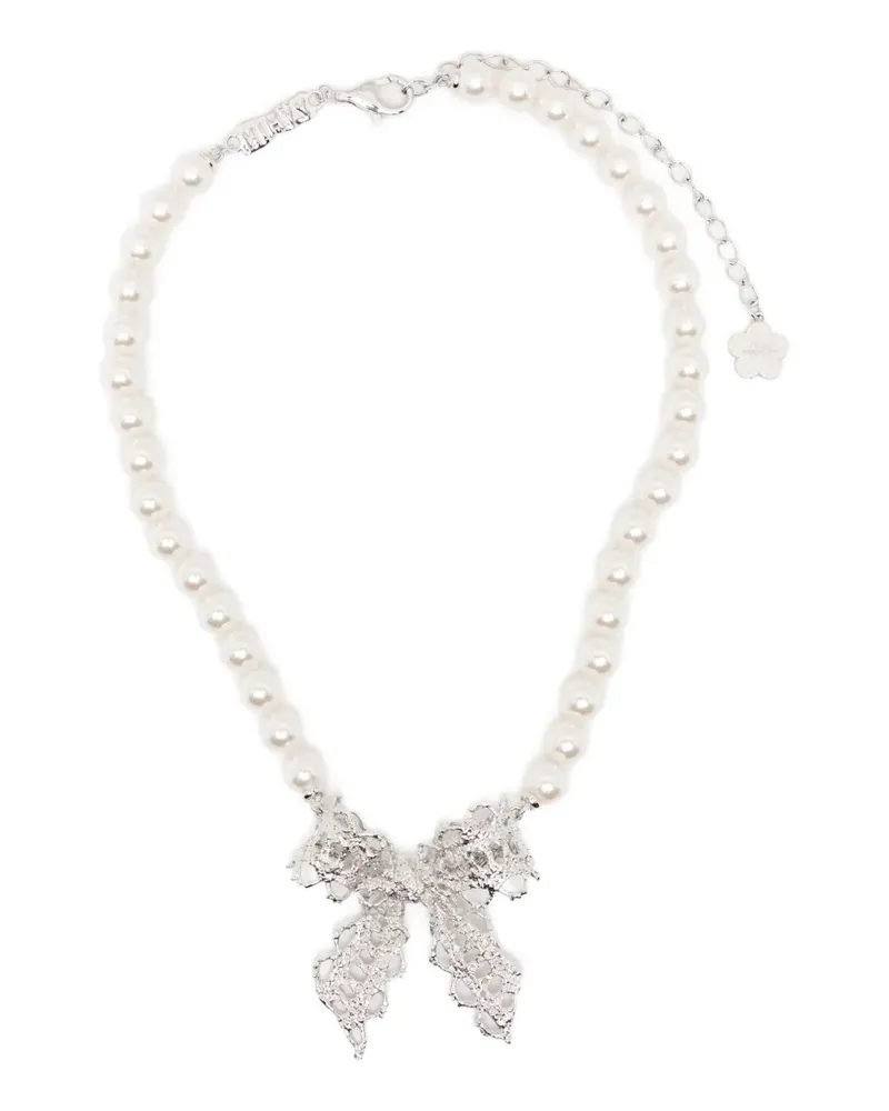 SHUSHU/TONG bow-pendant necklace - Silber Silber
