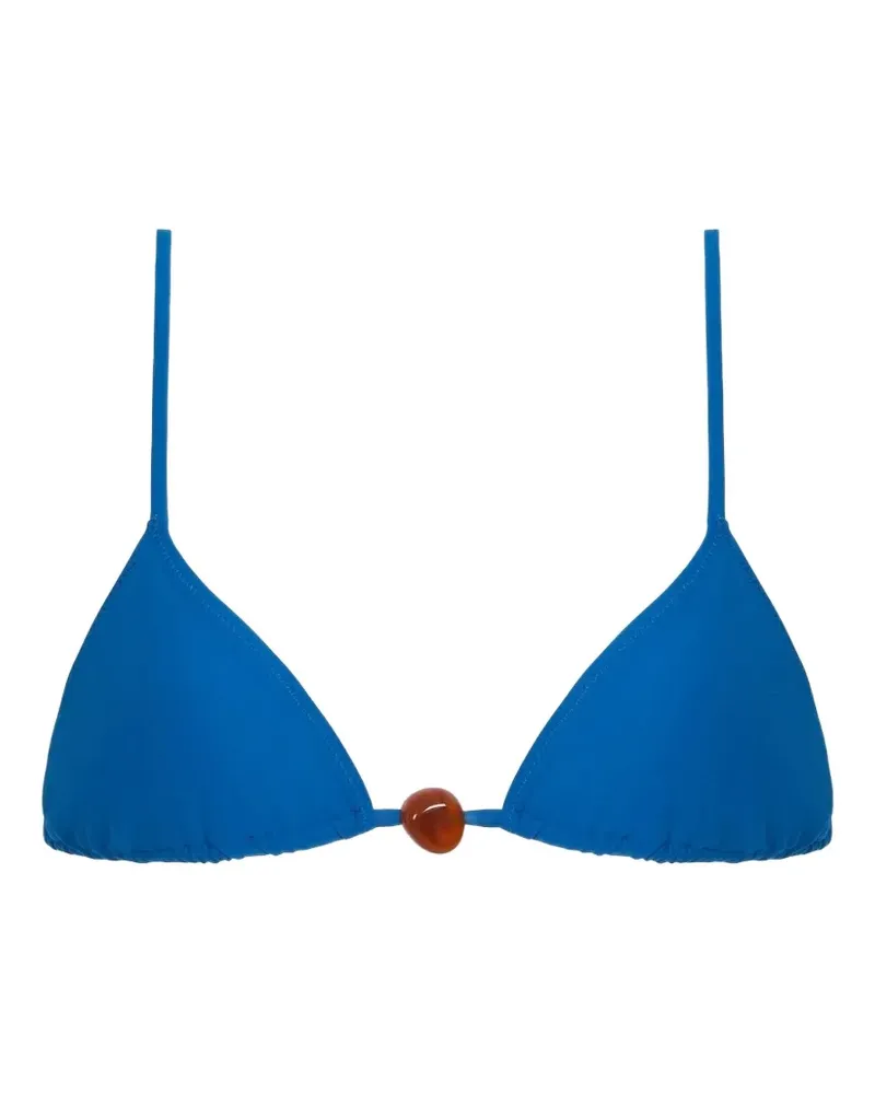 TROPIC of C Equator bead-embellished bikini top - Blau Blau