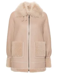 Simonetta Ravizza Klassische Lederjacke Nude