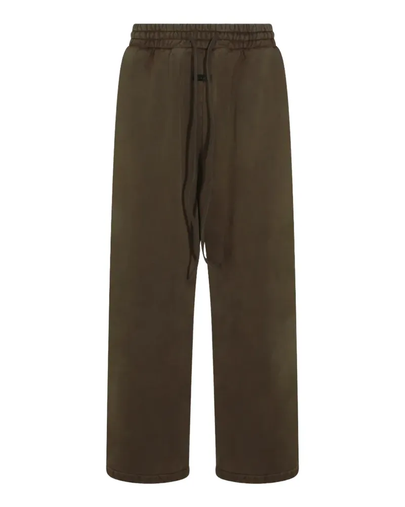 Fear of God drawstring-waist logo-patch trousers - Braun Braun