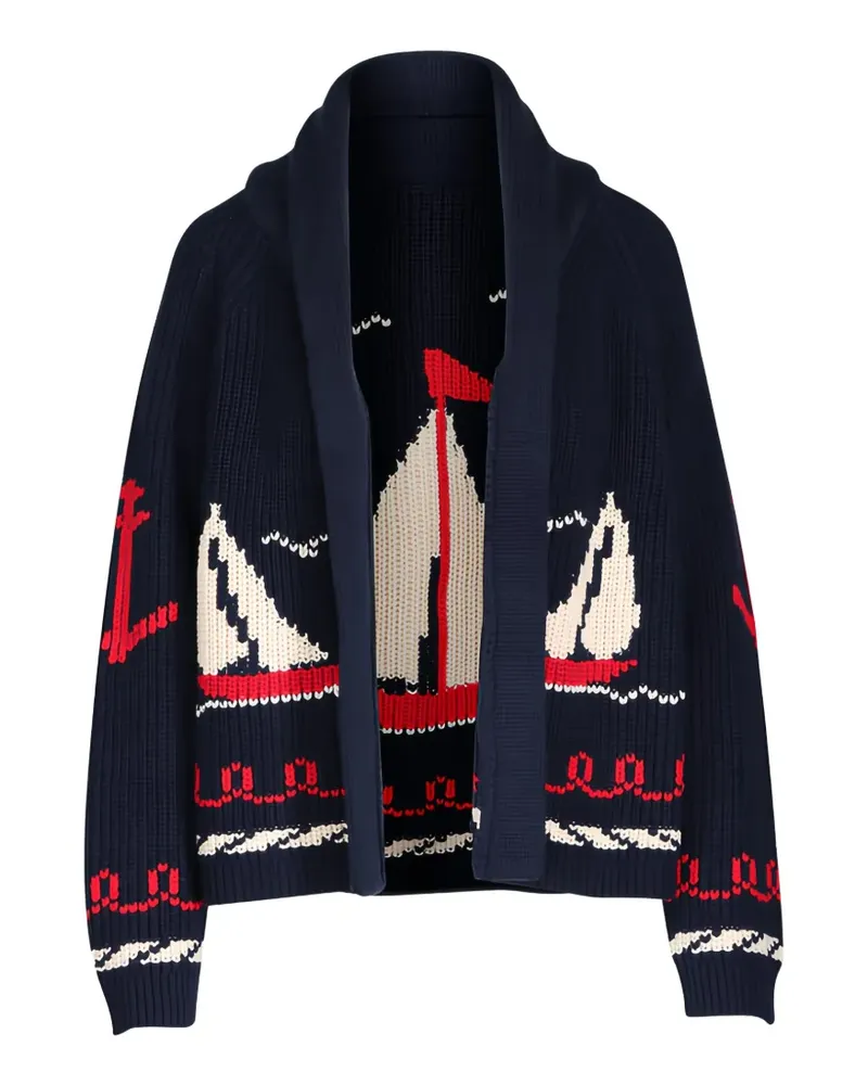 The Great Langärmeliger Cardigan - Blau Blau