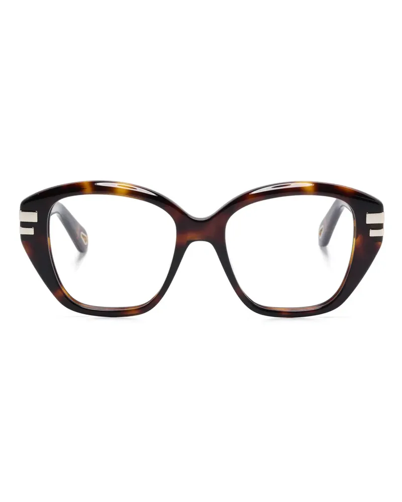 Chloé Brille mit eckigem Gestell - Braun Braun
